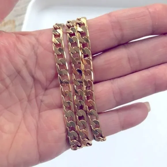 Heavy 26” 18k Gold Filled Diamond Cut Curb Chain Necklace NWT - Picture 6 of 9